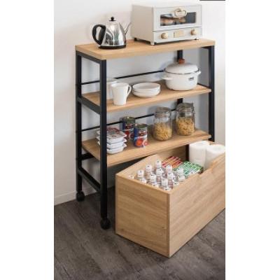 ふるさと納税 海南市 スチールキッチンワゴン 幅70 ブラック AKU102343901