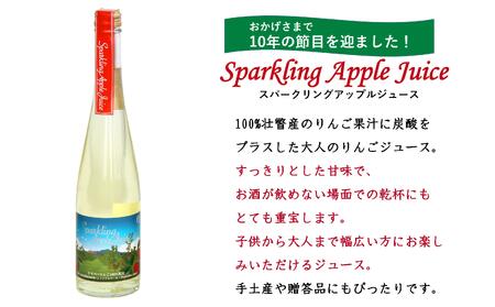 スパークリングアップルジュース3本セット　※そうべつ産りんご100%使用 【 ふるさと納税 人気 おすすめ ランキング 北海道 壮瞥 りんご アップル ジュース スパークリング 果汁 100％ 炭酸 