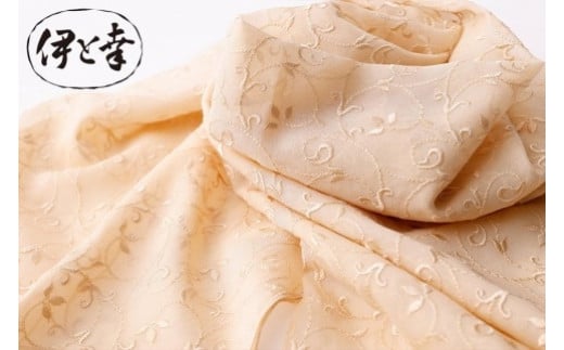 
            【伊と幸】《白生地の老舗が贈る》クチュール絹ストール(クリーム)［ 京都 老舗 絹織物 人気 おすすめ 刺繍 和 ギフト お取り寄せ 通販 送料無料 ふるさと納税 ］
          