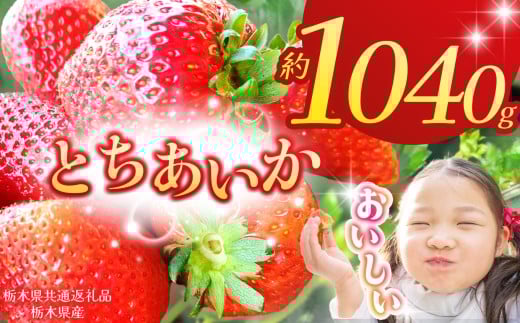 【栃木県共通返礼品】【2026年先行予約】とちあいか 260g×4P| 年始発送 果物 くだもの フルーツ 野菜 やさい ヤサイ 苺 イチゴ いちご とちあいか 新鮮 甘い 数量 限定 美味しい 果物 共通返礼品 フルーツ デザート 栃木県 那珂川町 送料無料