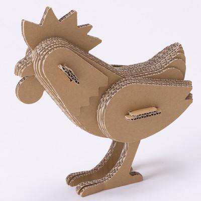 ふるさと納税 刈谷市 段ボール工作キット　干支シリーズ　ニワトリ