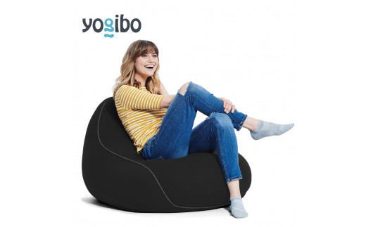 M344-3　Yogibo Lounger(ヨギボー ラウンジャー)ブラック 2週間程度で発送