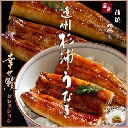 【1本230g以上】遠州杉浦うなぎ 蒲焼セット　蒲焼2本(460g-500g)+肝白焼+タレ_魚介・海産物 うなぎ  ウナギ 鰻_【配送不可地域：離島】【1604148】