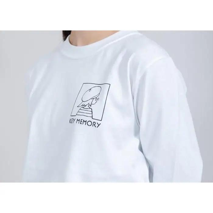 《3》【KEYMEMORY　鎌倉】ウィンドーイラストロングTシャツ　WHITE