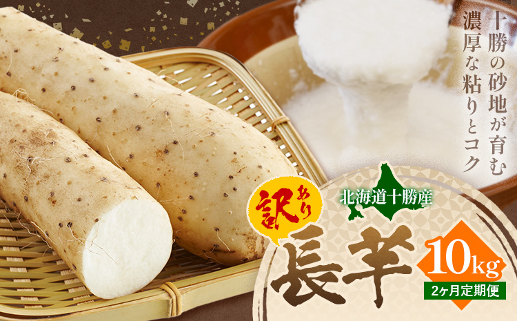 【2回定期便】2026年 先行予約【訳あり】十勝豊頃産 ながいも 10kg 植村農場 《12月上旬-2月末頃出荷予定》北海道 豊頃町 長芋 山芋 とろろ 野菜 旬 特産 産地直送 農家直送 家庭用 まとめ買い 大容量 規格外