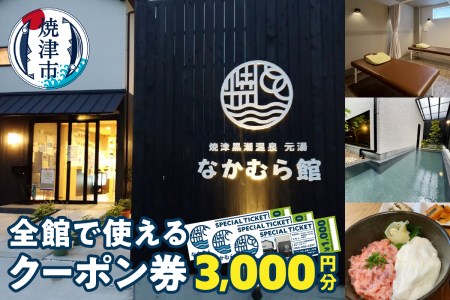 a10-880　焼津温泉 元湯なかむら館 全館で使える クーポン券