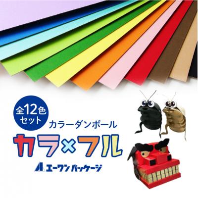 ふるさと納税 可児市 カラーダンボール【カラ × フル】12色セット 750サイズ