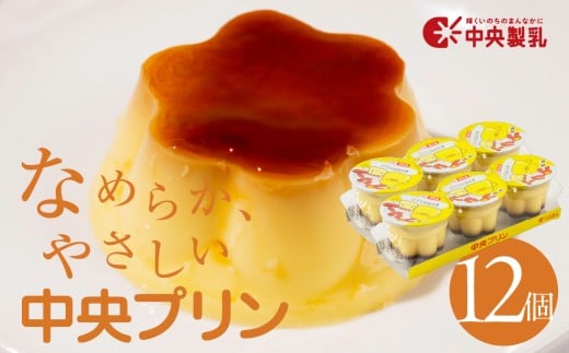 中央製乳 中央プリン3p 12個セット こだわり なめらか おやつ デザート 定番 甘い たまご カラメルソース 厳選素材 愛知県 豊橋市