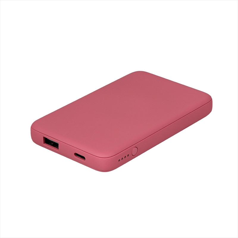 
Owltech USB Type-Cケーブル付属 小型軽量モバイルバッテリー 5000mAh USB Type-C入出力＋ USB Type-A出力 OWL-LPB5012-Rシリーズ 　ワインレッド オウルテック 【 家電 】
