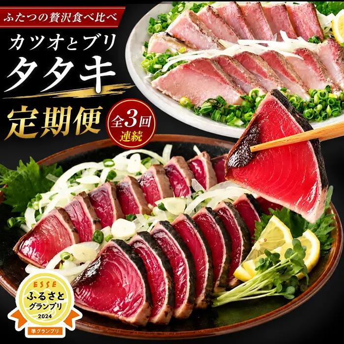 定期便 全3回 カツオとブリのたたき 定期便 指宿食品 IBZ026-001