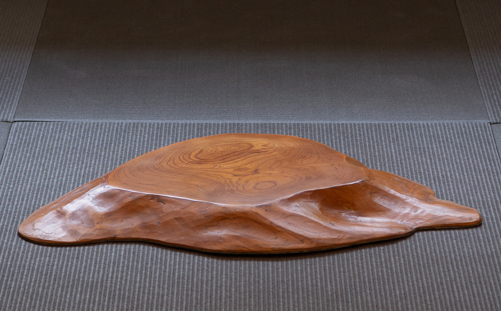 
敷板 ケヤキ 約73.5×46.5cm 木製 飾り台 花台　和風 和室 床の間 華道 日本製 国産 天然木

