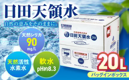 日田天領水 20L×1箱 飲料水 水 みず 備蓄 防災 天然水 天然 ミネラルウォーター みねらるうぉーたー ミネラル シリカ 日田市 / グリーングループ株式会社[AREG002]