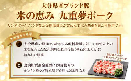 091-1231-Ax1 大分県産 ブランド豚「米の恵み」こま切れ 約3kg（約500g×6袋）真空パック 豚 豚肉 肉 小間肉 こま肉