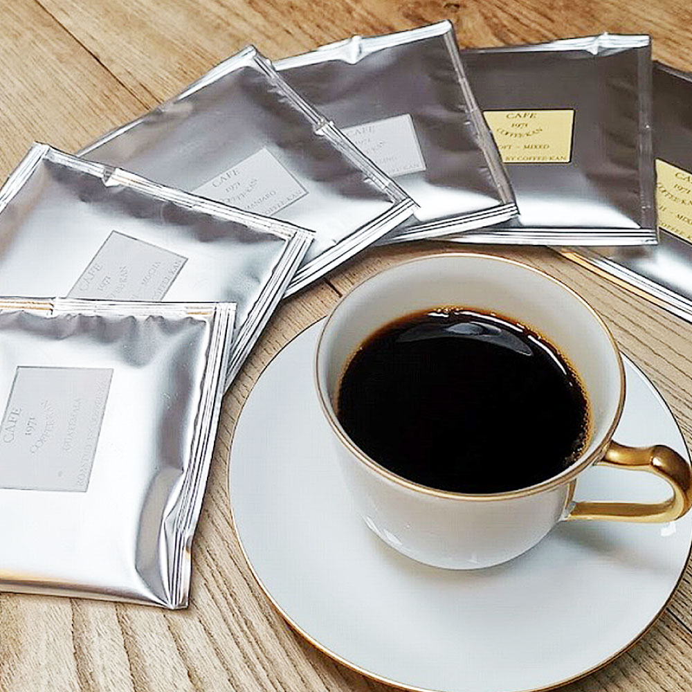 【ふるさと納税】倉敷珈琲館 ドリップパック ＜選べる容量＞ 30袋 50袋 詰合せ 自家焙煎 オリジナル コーヒー 専門 カップオン ギフト 岡山県産　 ドリップコーヒー ガテマラ キリマンジャロ マンデリン マタリ モカ ドリップパックタイプコーヒー 詰め合わせ