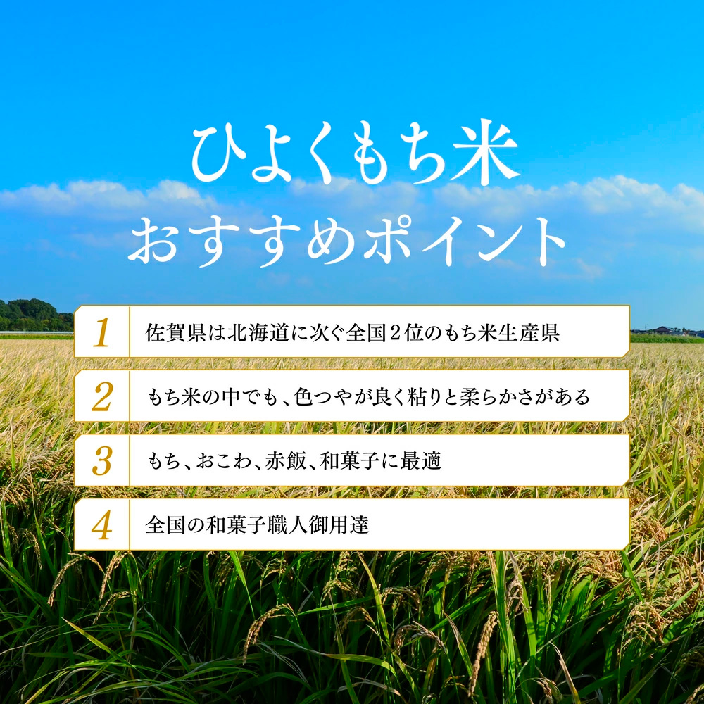 令和7年産 佐賀県産ひよくもち米5kg【もち米 餅米 ヒヨクモチ 5kg 年末 餅つき 赤飯 おこわ おはぎ 増田米穀】(H015221)