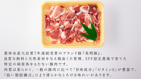 美明豚 小間切れ 2kg【茨城県共通返礼品 行方市】 豚肉 国産 銘柄 お手頃 グルメ 茨城県 料理 冷凍 小分け こま切れ 切り落とし 豚 ぶた 肉 ポーク ブランド豚 豚こま 豚こま切れ [CV0