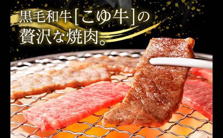 宮崎黒毛和牛＜こゆ牛＞3種(カルビ･モモ･バラ)焼肉セット 計600g【C404】