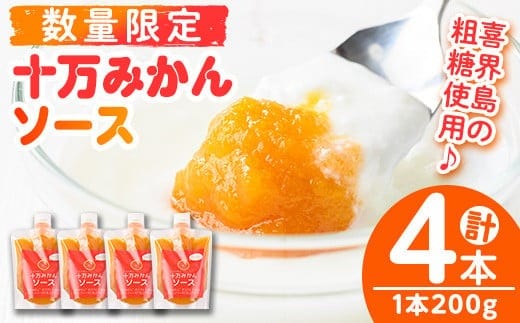 
										
										s514 ≪毎月数量限定≫十万温州みかんソース(計4本・1本200g) 鹿児島 国産 九州産 フルーツ 柑橘 ミカン 蜜柑 調味料【田野農園】
									