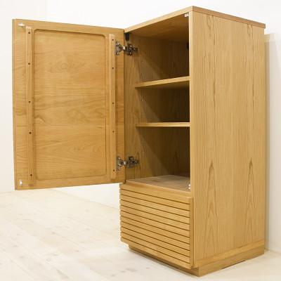 ふるさと納税 大川市 【大川家具】無垢材　サイドキャビネット　風雅　キャビネット幅490【設置付き】BC【左開き】 |  | 02
