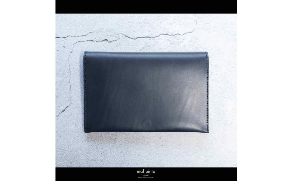 maf pinto (マフ ピント) 通帳ケース 通帳入れ カード収納 ネイビー レザー 本革 日本製