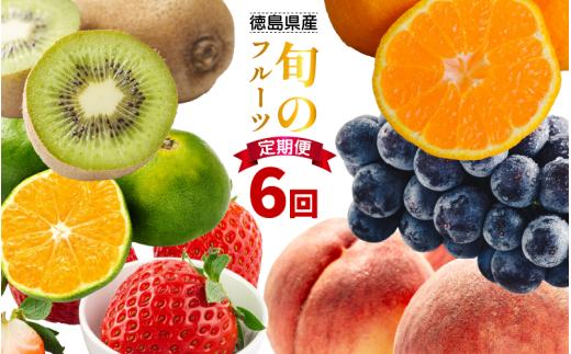フルーツ 定期便 6ヶ月 果物 季節 旬 詰め合せ 国産 おまかせ 産地直送 シャインマスカット すだち いちご みかん キウイ 不知火 桃 ピオーネ 徳島