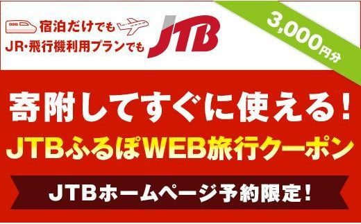 
【いわき市】JTBふるぽWEB旅行クーポン（3,000円分）
