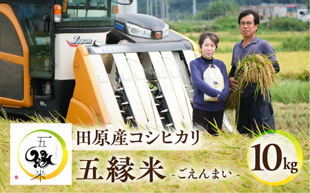 五縁米10 kg　こしひかり お米 ごはん コシヒカリ 白米 10キロ 産地直送 愛知県 田原市 2kg×5袋 5kg×2袋 選べる