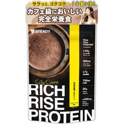 【ふるさと納税】STEADY 完全栄養プロテイン 味の賢人も納得した美味しさ 35種類の成分入り シルキーココア風味【1617896】
