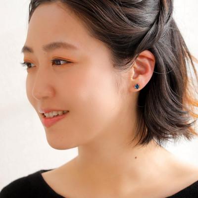 ふるさと納税 山梨県 【山梨県】【ジュエリー】K18 London blue topaz Hexa/ロンドンブルートパーズ |  | 03