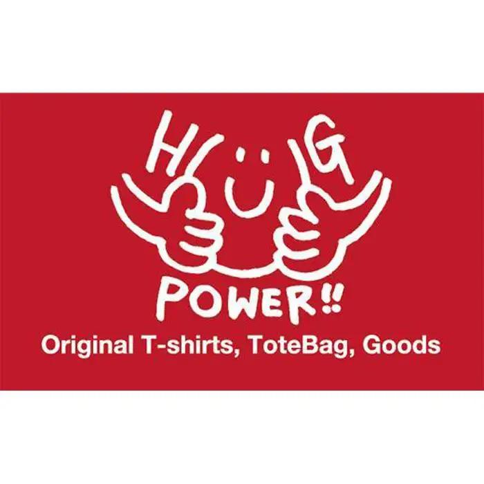 鎌倉ブランドの老舗「KAMAKULAX」の定番オリジナルHUG POWER ! Tシャツ【ブラック】Lサイズ