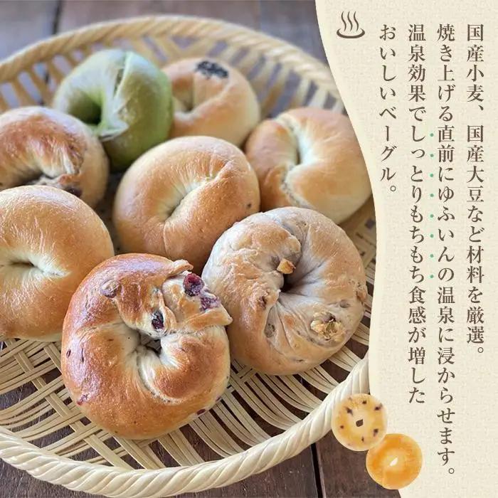 ＜２か月に１度のお届け！全3回 定期便＞おんせんベーグル【10種類10個！】～ゆふいんの汲みたて温泉水を使ったつるつるもちもちのベーグル～