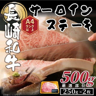 【毎月定期便】【A4～A5】長崎和牛サーロインステーキ　500g(250g×2枚)(松浦市)全6回【配送不可地域：離島】【4052367】