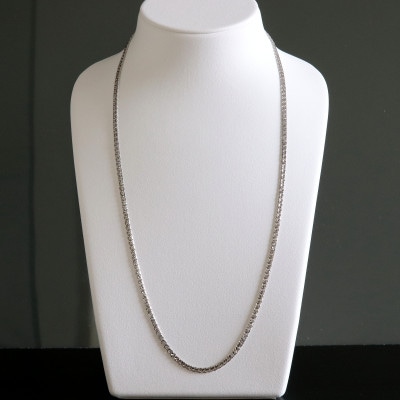純プラチナ喜平12面カットネックレス60cm【幅3.0mm・厚さ1.1mm】【配送不可地域：沖縄県】