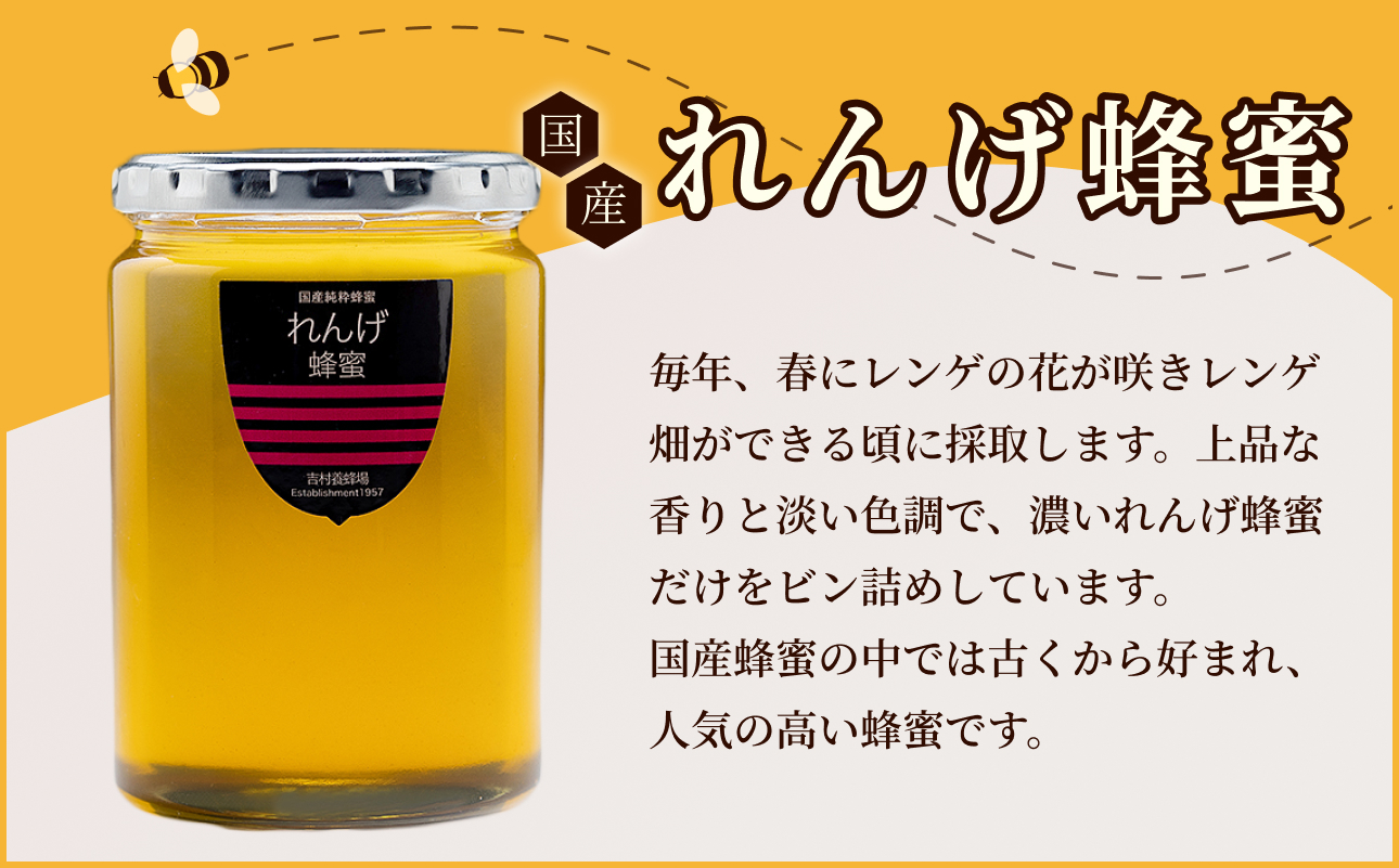 備前産 令和8年採取 純粋蜂蜜セット8（れんげ蜂蜜480g×1本）【のし可 はちみつ 蜜 ハチミツ 備前市】