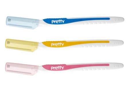 ＜フェイス・マユ（顔・眉）用カミソリ＞■Pretty（プリティー）フェイスL型 １５本（３本入×５個） ◇貝印 （剃刀・カミソリ）H5-205