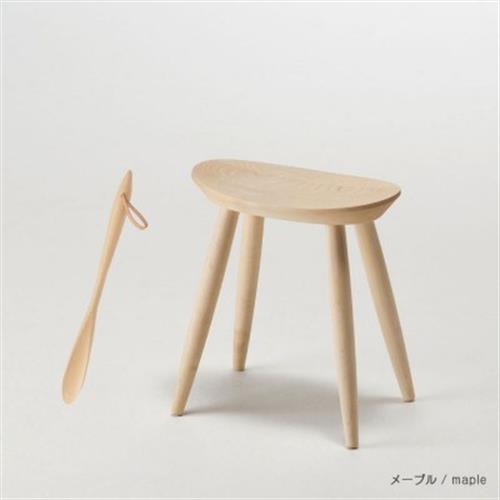 旭川家具　cosine　コサイン　エントランススツールと靴べら(S)セット メープル_00083【配送不可地域：離島・沖縄】【1154859】