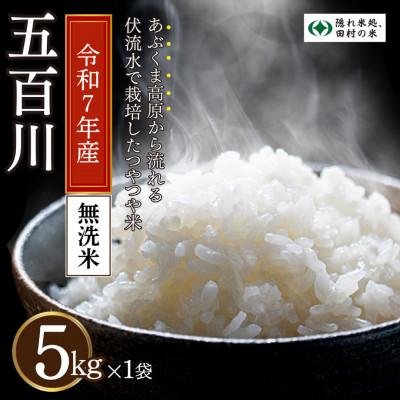ふるさと納税 田村市 【 令和7年産 】 無洗米 田村市産 五百川  5kg
