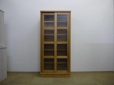 80 カップボード ハッピー 全ガラス＜WH色＞