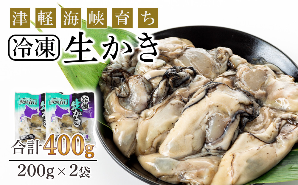 
冷凍カキ約200g× 2袋セット 牡蠣 海鮮 魚介 かき 冷凍＜上磯郡漁業協同組合＞
