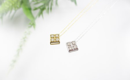スクエアダイヤモンドペンダント 【K18ホワイトゴールド】 MJ099 ジュエリー ネックレス 宝石 アクセサリー ペンダント  ホワイトデー お返し