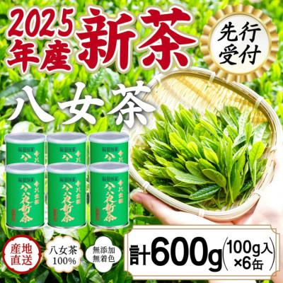 ふるさと納税 八女市 【先行受付】2025産新茶 八女茶100% 「八十八夜新茶」 100g缶詰×6