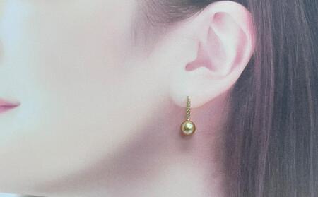 【奄美パール】白蝶真珠 7mm K18イエローゴールドピアス2470