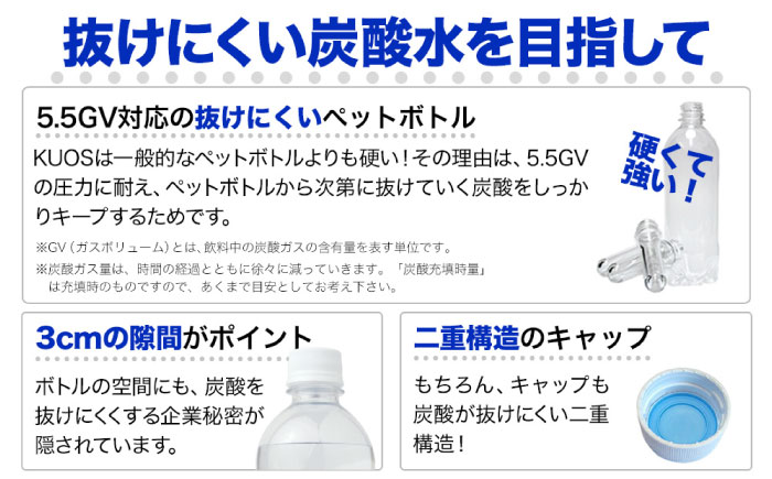 強炭酸水クオス プレーン ラベルレス 500ml×24本 炭酸水 日田市 / 株式会社OTOGINO [AREF054]