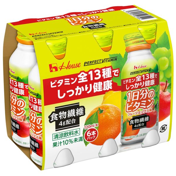 ハウスウェルネスフーズ PERFECT VITAMIN 1日分のビタミン 食物繊維 フルーツミックス味　1箱 （ 30本入 ）　飲料 ドリンク ビタミン 健康 美容 兵庫県 伊丹市