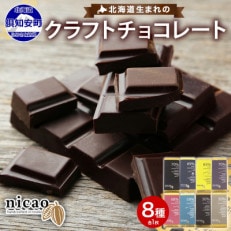 北海道 倶知安町 クラフトチョコレート8枚食べ比べセット (ダーク ミルク ラズベリー 梅酒 等)