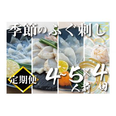 ふるさと納税 下関市 定期便 フグ ふぐ てっさ 刺し身 炙り刺し 4~5人前 鮮魚 下関 山口 たたき CX303