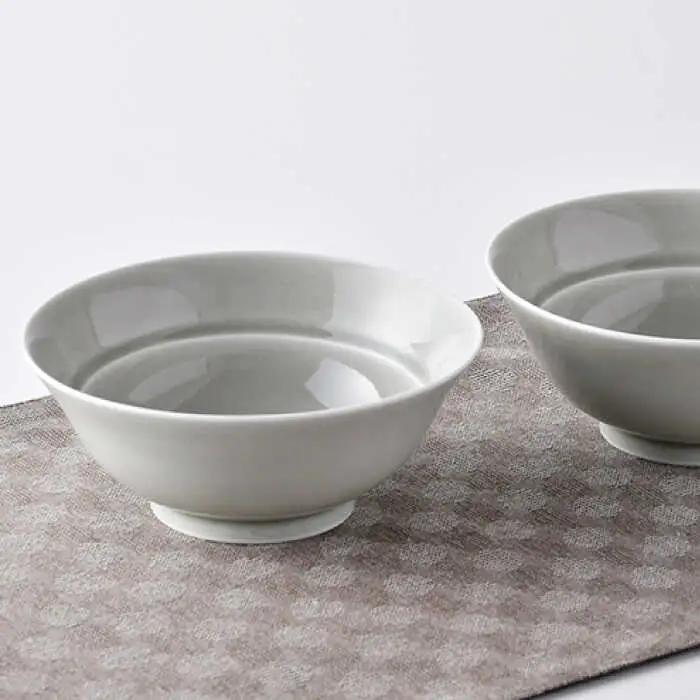 【波佐見焼】粋碗 どんぶり 茶碗 グレー ペアセット 食器 皿 【光春窯】 [XD66] 波佐見焼