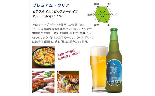 〈プレミアム・クリア〉12瓶 THE軽井沢ビール  クラフトビール 地ビール  信州 ご当地 お取り寄せ