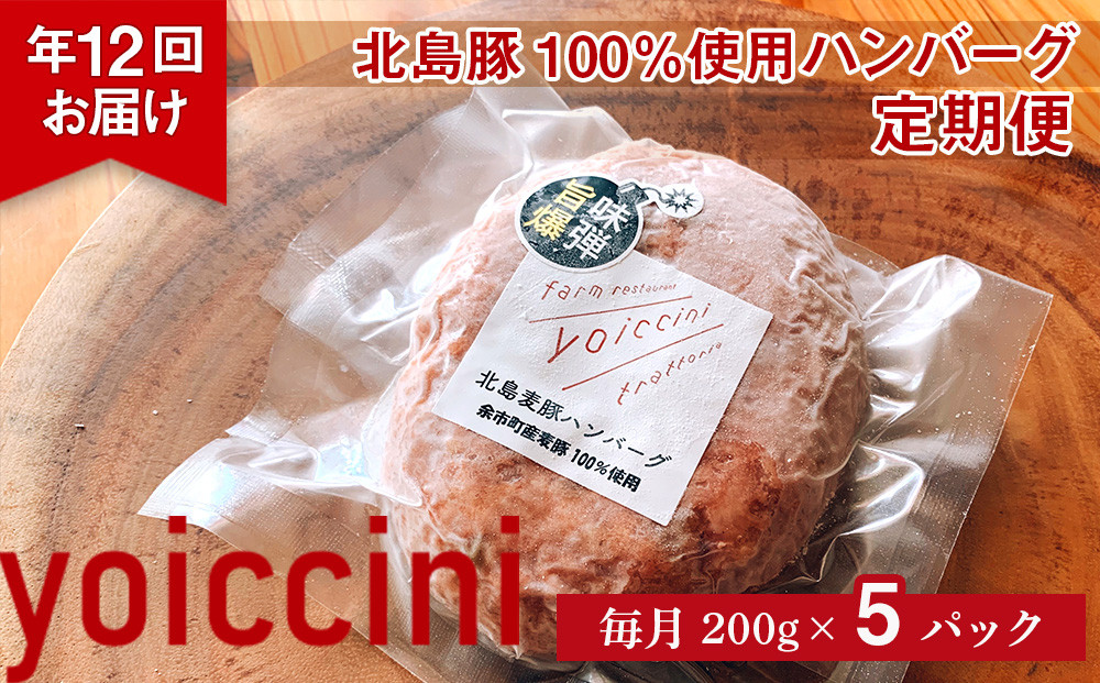 
【定期便・12か月】☆ヨイッチーニ旨味ハンバーグ5個セット☆＜ヨイッチーニ＞
