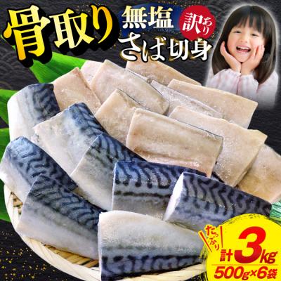 ふるさと納税 気仙沼市 訳あり 骨取り トロ さば 切身 計3kg (500g×6p) [足利本店 20565813]